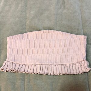 Zara Blush Strapless Ruffle Bandeau